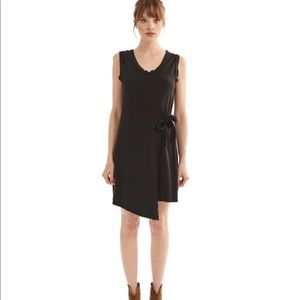 Groceries appeal black wrap dress